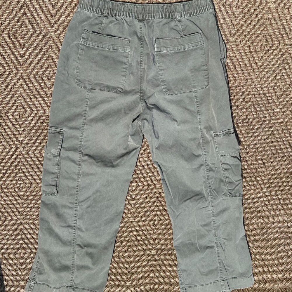 Abercrombie Baggy Cargo Pull-On Pants | Size M | Garment Dyed Gray-Green - Picture 3 of 4